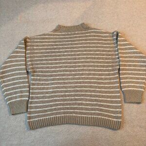 Alex Mill Harbor Stripe Sweater In Cotton - Flax/Ivory - XL